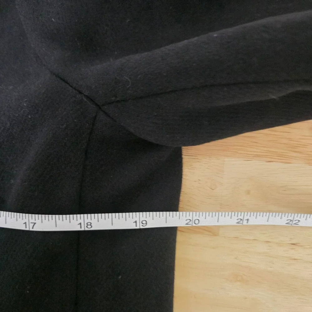 J Crew Black Wool Blend‎ Funnel Neck Coat Jacket Size 6